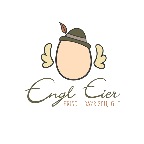 Egg logo with the title 'Engl Eier - frisch, bayrisch, gut !'