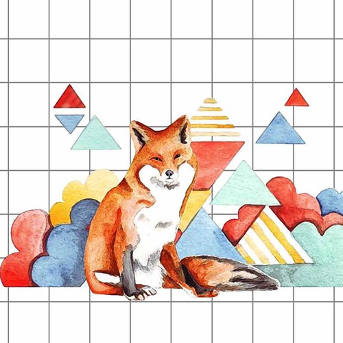 Pencil artwork with the title 'FOX'