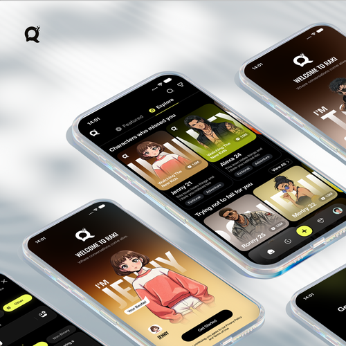 Design with the title 'Raki App Design'