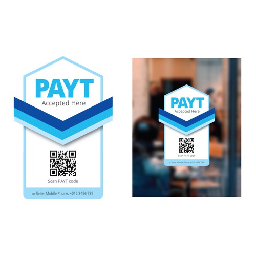 Payment design with the title 'Sticker'