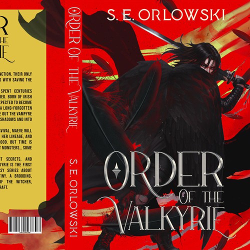 Urban fantasy book cover with the title 'Order of the valkyrie'