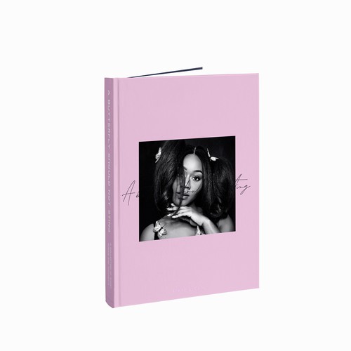 Aesthetic book cover with the title 'Poetry Book Cover  🦋'