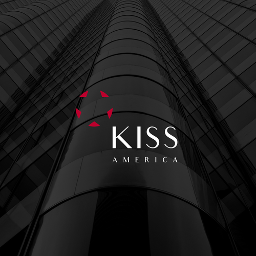 Contrast design with the title 'KISS America'