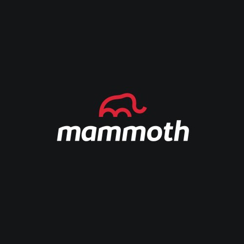 Mammoth logo with the title 'Minimalist Design for well-known bike parts shop'