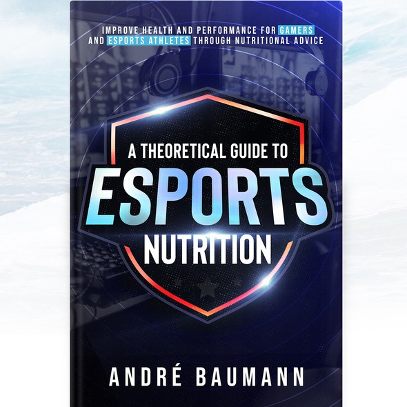 Esports design with the title 'Esports health book cover'