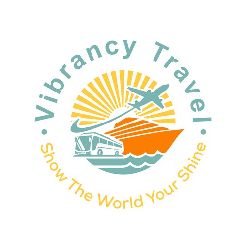 Bus logo with the title 'Vibrancy Travel'