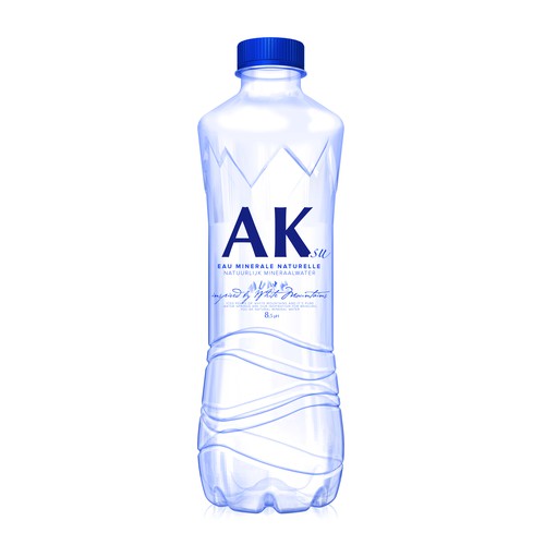 Logo label with the title 'Modern Label with Strong Typography for Brand of Water'