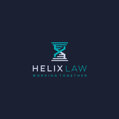Law firm brand with the title 'Letter H Helix Logo For Sale'