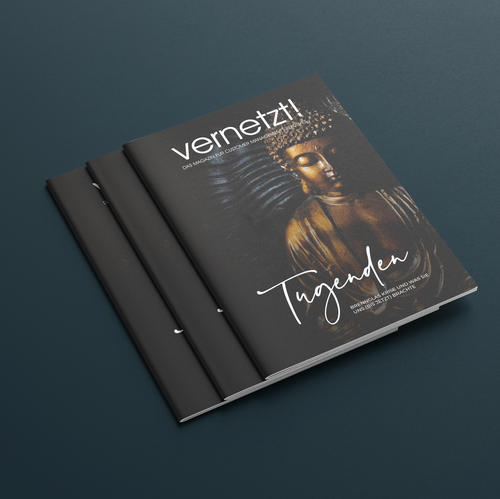 Editorial design with the title 'Magazine cover concept for Vernetzt!'