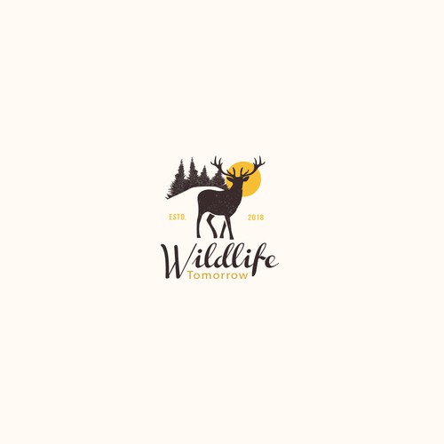 Pine tree logo with the title 'Wildlife Logo'