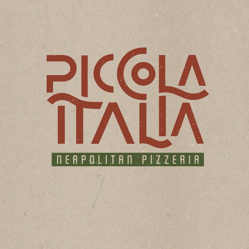 Pizza logo with the title 'Pizzeria Logo'