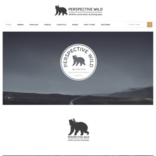 Conservation logo with the title 'Vintage Wildlife logo design'