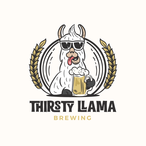 Llama logo with the title 'Thirsty llama'