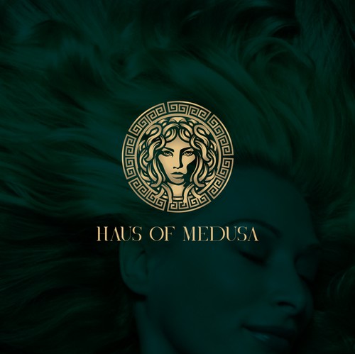 Hair salon design with the title 'Haus of Medusa'