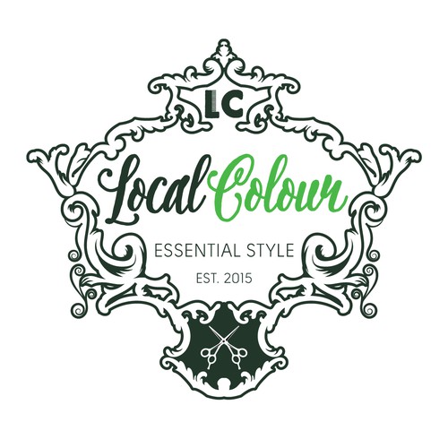 Hair salon design with the title 'Local Colour Hair'