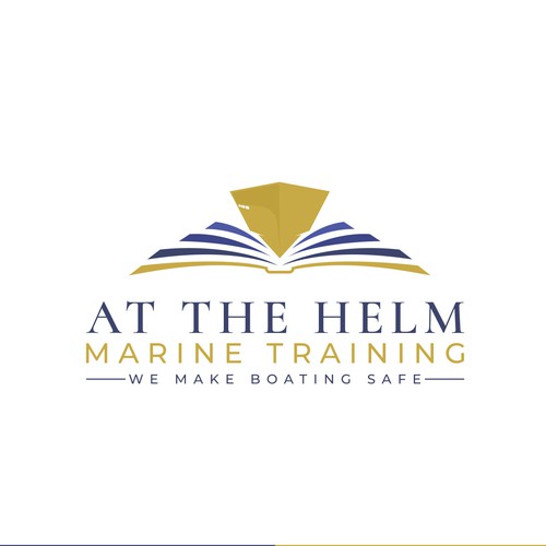 Book brand with the title 'A logo for marine and boat training'