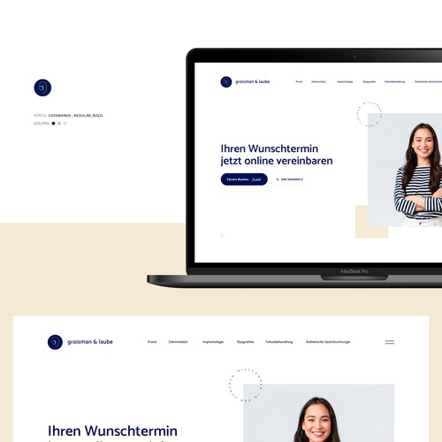 HTML website with the title 'Dental centrum nordwest'