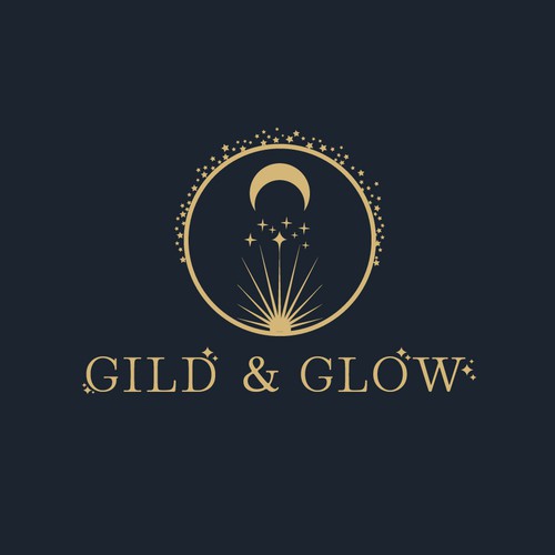 Gold jewelry logo with the title 'Jewelry/Beauty Logo '