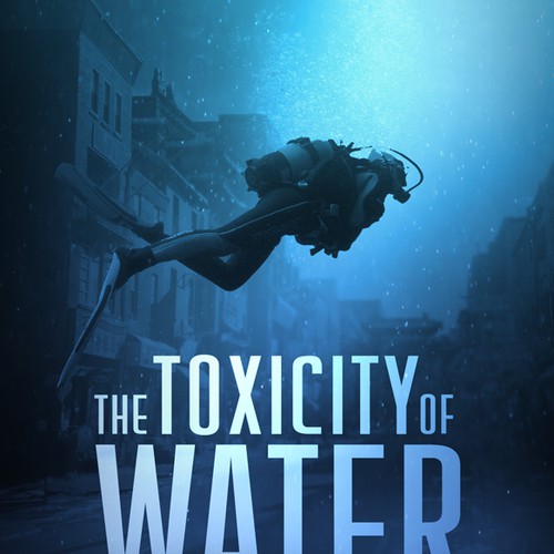 Underwater design with the title 'Book cover suggestion for a thriller'
