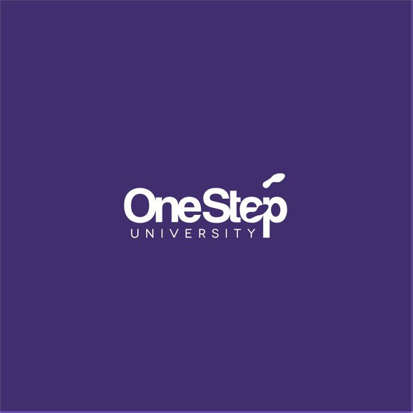 Footprint logo with the title 'EFFICIENT LOGO FOR ONESTEP UNIVERSITY'