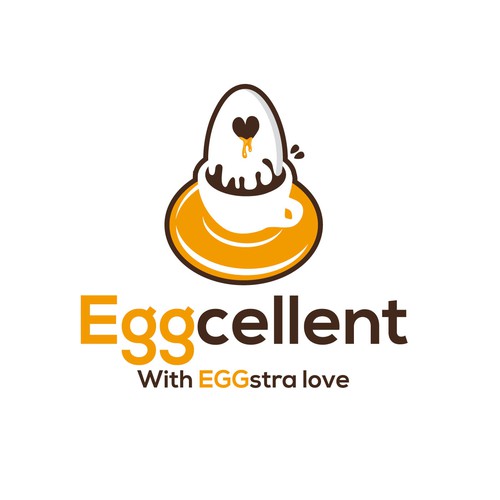 Italian food design with the title 'Logo for eggcellent cafè'