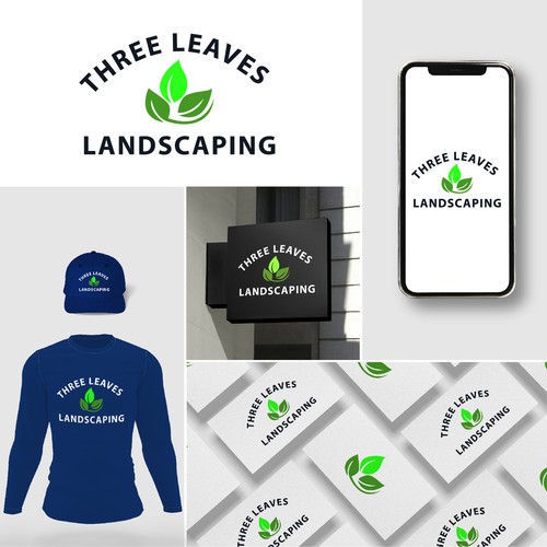 Number 3 logo with the title 'Three Leaves Landscaping'