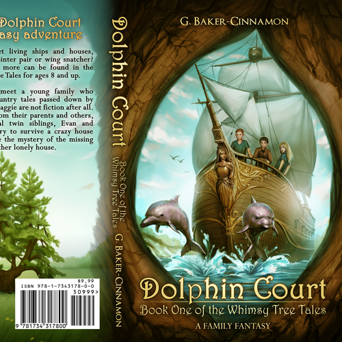 Children's book cover with the title '"Dolphin Court" book cover'