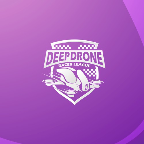 Quadcopter logo with the title 'drone racing'