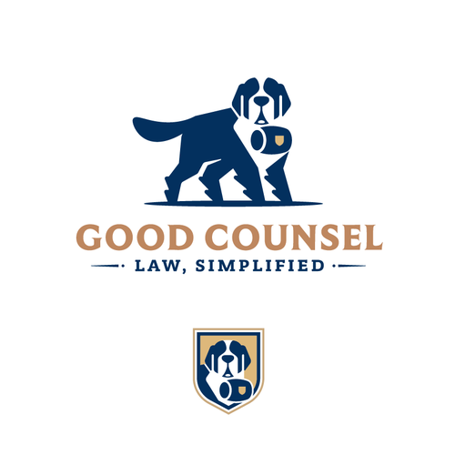 Rescue logo with the title 'St. Bernard dog logo for Good Counsel'