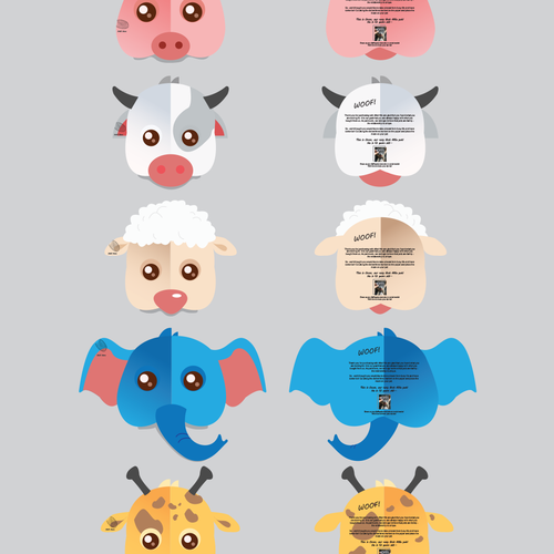 Friendly artwork with the title 'Animal Mask Illustrations'