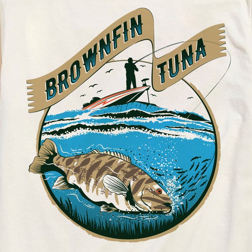 Tuna design with the title 'Smallmouth Bass Fishing Tees'