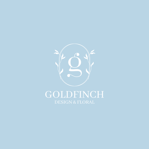 Home decor design with the title 'Goldfinch Design & Floral'