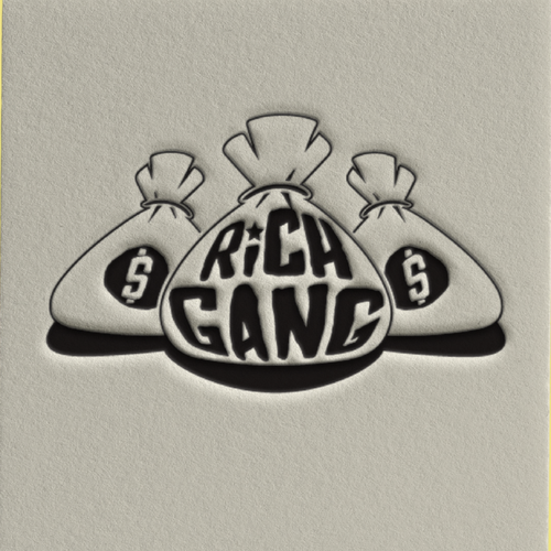 Single-color design with the title 'Rich Gang Logo'