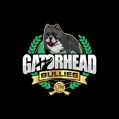 Bulldog logo with the title 'GatorHeadBullies'