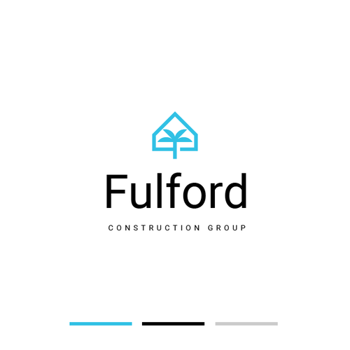 Roof design with the title 'Fulford Construction Group'