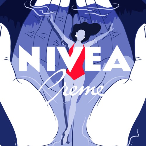 Flat design artwork with the title 'Nivea cream special edition design'