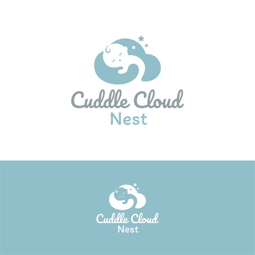 Baby clothing logo with the title 'Logo Design Contest for Cuddle Cloud'