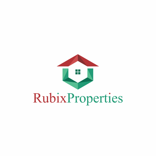 Cubic logo with the title 'Rubix properties logo design'