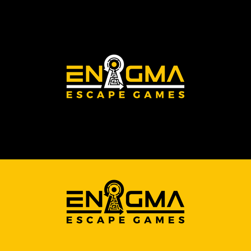 Maze design with the title 'Creative Logo for Enigma Escape Games'