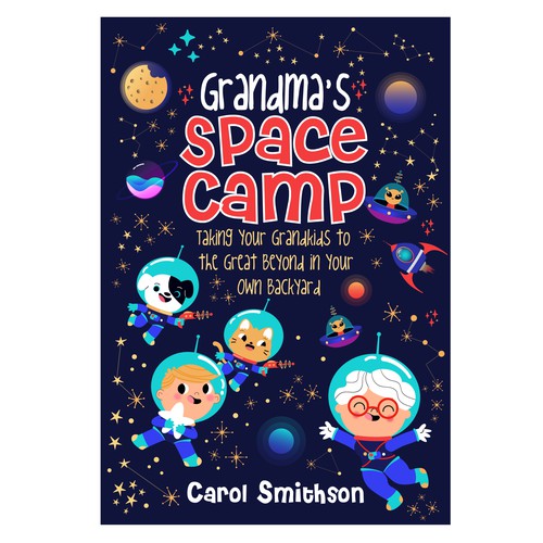 Children's book cover with the title 'Grandma´s Space Camp'