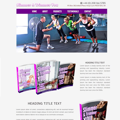 HTML design with the title 'WEB SITE DESIGN - Slimmer and Thinner You'