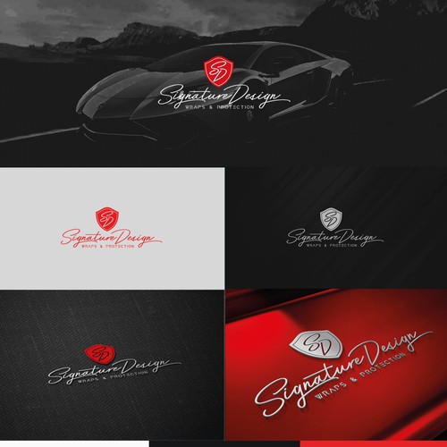 Automotive logo with the title 'Signature Design'