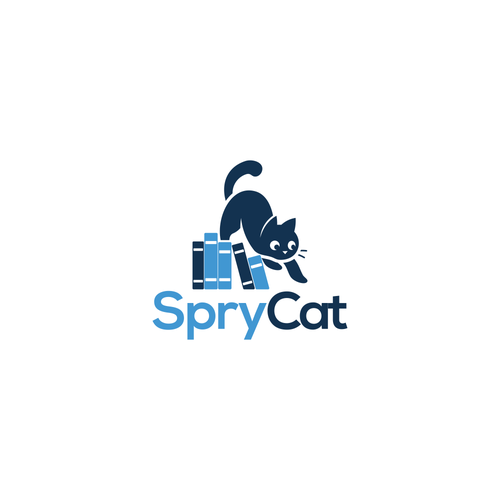 Cute cat logo with the title 'SpryCat'