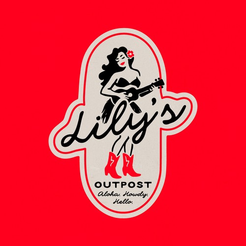Logo with the title 'Logo Concept for Lily's Outpost. '