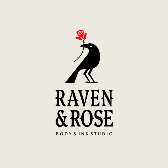 Raven logo with the title 'Raven & Rose'