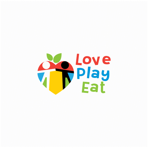 Childcare logo with the title 'Love  Play  Eat'