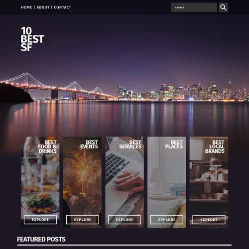 Magazine website with the title 'an Elegant and Clear City Guide Website'
