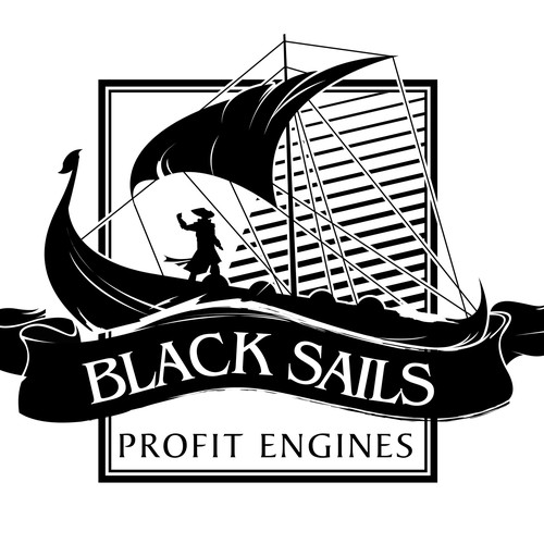 Pirate logo with the title 'Black Sails Profit Engines'