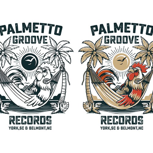Rooster design with the title 'Palmetto Groove'