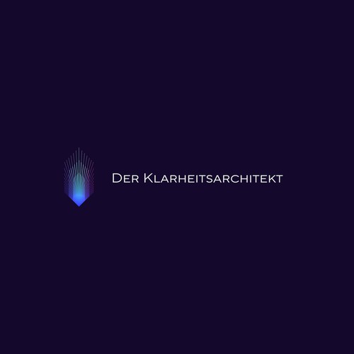 Lawyer logo with the title 'A clarity-driven logo design for Der Klarheitsarchitekt, blending philosophy, coaching, and psychology.'
